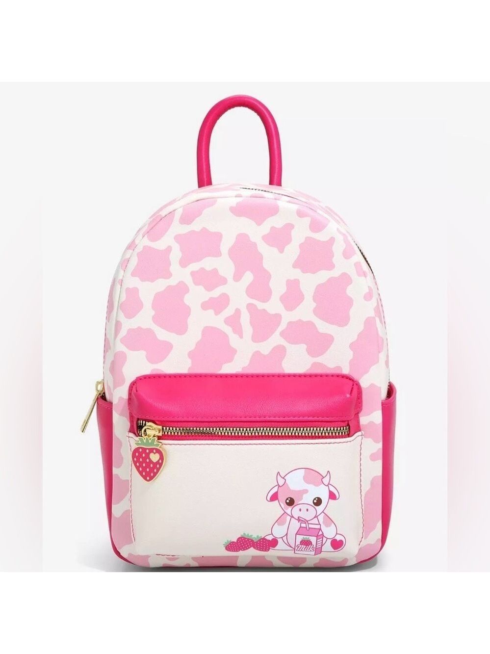 Strawberry Milk Mini Cow Print Backpack Hot Topic
